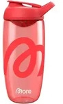 MORE Shaker, 700 ml, Rot, integriertes Mischsieb & Trageschlaufe, ger&auml;uschlos,...