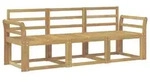 vidaXL Outdoor-Sofagarnitur 3 pcs Wei&szlig; 194 x 63 x 73 cm - Braun