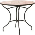 Dehner Mosaiktisch Chiara gro&szlig;, 4 Sitzpl&auml;tze, mediterranes Design, &Oslash; 90 cm,...