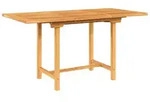vidaXL Gartentisch Ausziehbar 110-160x80x75 cm Massivholz Teak - Braun