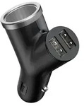 Baseus CCALL-YX01, Auto, Zigarettenanz&uuml;nder, 5 V, Schwarz - Schwarz