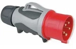 PCE CEE-Stecker mit Phasenwender GRIP TT, 32 A, 5-polig - Rot