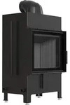 Kamineinsatz aus Stahl KRATKI LUCY 12 kW &Oslash; 200 schwarz Verkleidung - Schwarz