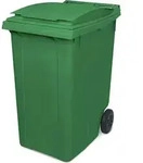 M&uuml;llbeh&auml;lter, Inhalt 360 Liter, HxBxT 1090x620x860 mm, Gewicht 17,1 kg, gr&uuml;n...