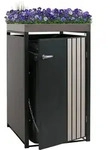 1er-M&uuml;lltonnenverkleidung MCW-O67, M&uuml;lltonnenbox mit Pflanzkasten, Metall