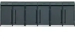 Westmann Metall M&uuml;lltonnenbox Moderna 6 6x240 L Anthrazit 83x417x135 cm - Grau