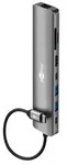 Slim 8-Port USB-Hub mit HDMI und RJ45, 5 Gbit/s - Grau