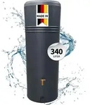 4rain AZURA 2in1 Regentonne 340 Liter graphite grey inkl. Pflanzschale - Grau