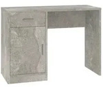 vidaXL Schreibtisch mit Stauraum Betongrau 100x40x73 cm Holzwerkstoff - Grau