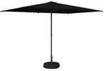 vidaXL Garten-Schirm mit Fu&szlig; 200 x 300 cm Polyester Rechtwinklig - Schwarz