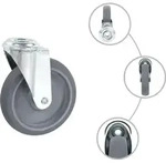 vidaXL Lenkrollen mit Bolzenloch 4 Stk. 125 mm