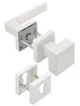 SOTECH T&uuml;rdr&uuml;ckergarnitur CUBE D/K &ndash; Profilzylinder (PZ) wei&szlig; - Wei&szlig;