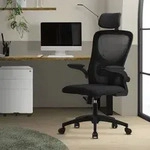ML-Design B&uuml;rostuhl ergonomisch, Schwarz, aus Mesh, mit verstellbarer...