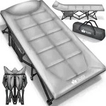 tillvex&reg; Campingbett Grau 190 x 68 x 40 cm klappbar mit Tragetasche bis 200 kg 