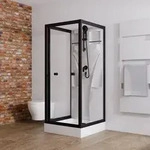 Schulte Komplettkabine Juist, 80 x 80 x 190 cm, Sicherheitsglas (ESG) Klar hell,
