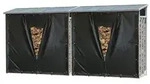 Set 2 St&uuml;ck Aluminium Kaminholzregal Au&szlig;en 185 x 70 x 185 cm, Mit Wetterschutz