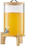 VEVOR Getr&auml;nkespender (1 x 8 L) f&uuml;r Partys Saftspender (aus Glas) mit tropfsicherem
