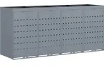 vidaXL Wagenm&uuml;llbeh&auml;lter f&uuml;r 4 Beh&auml;lter Hellgrau 272 x 77,5 x 121,5 cm -...