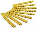 Kabelmarker-Clips "Buchstaben A-C", f&uuml;r Kabeldurchmesser von 3,8 - 5,9 mm -...