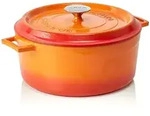 LAVA Gusseisentopf mit Deckel, emailliert, &Oslash; 28 cm, 6,71 Liter - Orange