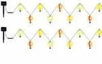 2x LED Solarleuchte, Lichterkette, Hei&szlig;luftballons, IP44, L 390 cm