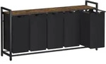 VASAGLE W&auml;schekorb 5 F&auml;cher, W&auml;schesammler mit Ablage, W&auml;schebox, 200L -...