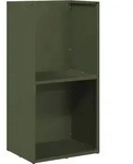 vidaXL Brennholzregal Olivgr&uuml;n 40x30x80 cm Kaltgewalzter Stahl - Gr&uuml;n