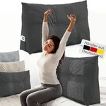 ELONEO R&uuml;ckenkissen 90 cm breit, Keilkissen f&uuml;r Bett und Sofa geeignet,...