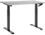 BELIANI Schreibtisch Grau & Schwarz Melamin 120x72cm Manuell H&ouml;henverstellbar