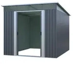osoltus Metall Ger&auml;tehaus Pultdach Ger&auml;teschuppen T 279cm x B 238cm 6,6m2 -...