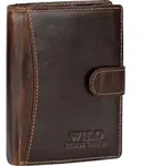 RFID echt Leder Portemonnaie Geldb&ouml;rse Geldbeutel Herren Hochformat Braun...