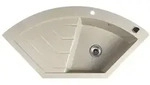 Sapho Ecksp&uuml;le mit Abtropffl&auml;che 114x57,5cm, beige