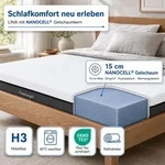 ARENSBERGER SARA Gelschaum Matratze 180x200 cm &ndash; 16 cm NANOCELL&reg; Gel-Schaum...