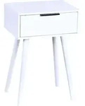 KESPER Nachttisch wei&szlig; &ndash; 40x30x59 cm &ndash; mit Schublade &ndash; - &ndash; kompakter
