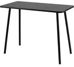 PAPERFLOW easyHome HOPM Schreibtisch schwarz rechteckig, 4-Fu&szlig;-Gestell schwarz...