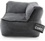 LUMALAND Modulares Eckteil rechts aus der Cord-Reihe, 81x81x70 cm - Bezug soft &