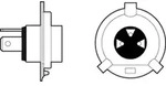 1x VALEO AQUA VISION H4 Gl&uuml;hlampe Fernlicht 12V 60/55W P43t-38 Halogen 032515