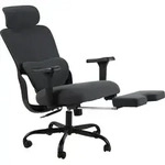 CLP B&uuml;rostuhl Leesburg ergonomisch 3D-Armlehnen Lordosenst&uuml;tze Fu&szlig;st&uuml;tze