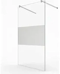 Glaszentrum Hagen Eva 98x200 cm 10mm Duschwand Satin-M - Wei&szlig;