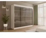 ALTDECOR Kleiderschrank mit Lacobel-Schiebet&uuml;ren, kugelgelagerte...