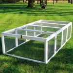 zooprinz Auslaufgehege Rabbit Run | Wei&szlig; | 100x48x181cm (BxHxT) | Wetterfest 