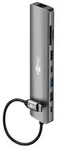 Slim 8-Port USB-Hub mit HDMI und RJ45, 5 Gbit/s - Grau