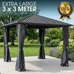 BRAST Pavillon Aluminium Miami | Gr&ouml;&szlig;en 3x3m 3x4m 4x4m | viele Modelle |...