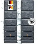 4rain SLIM STONE DECOR Wandtank-Set 700 Liter graphite grey, 2 x SLIM 350 L inkl.