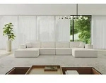 ALTDECOR Ecksofa in U-Form IREA-U2-v4 386x165x77 cm Cremewei&szlig; Corner Sofa Bett