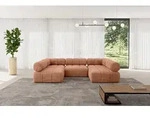 ALTDECOR Modulares Sofa Ecksofa in U-Form - Garvo-U1 - 285x190x70 cm Apricot...