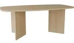 Selsey Piano &ndash; Esstisch rechteckig mit abgerundeten Ecken, 190 cm, Holzoptik...