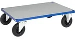 Kongamek Plattformwagen in blau mit verzinkter Ladefl&auml;che 1000x700x260mm