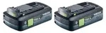 Festool Akku Set 2x BP 18 TBX 4 C-ASI Tabless Akkupack 18 V 4,0 Ah Li-Ion ( 2x 578745