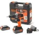 Black & Decker BCD003MEM2K-QW, Handbohrmaschine, Ohne Schl&uuml;ssel, Schwarz, Orange, 1